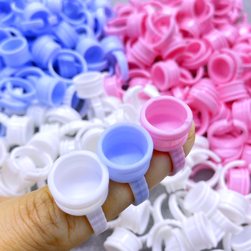 Lash Adhesive Glue - 100Pcs Glue Rings For Lashes Grafting