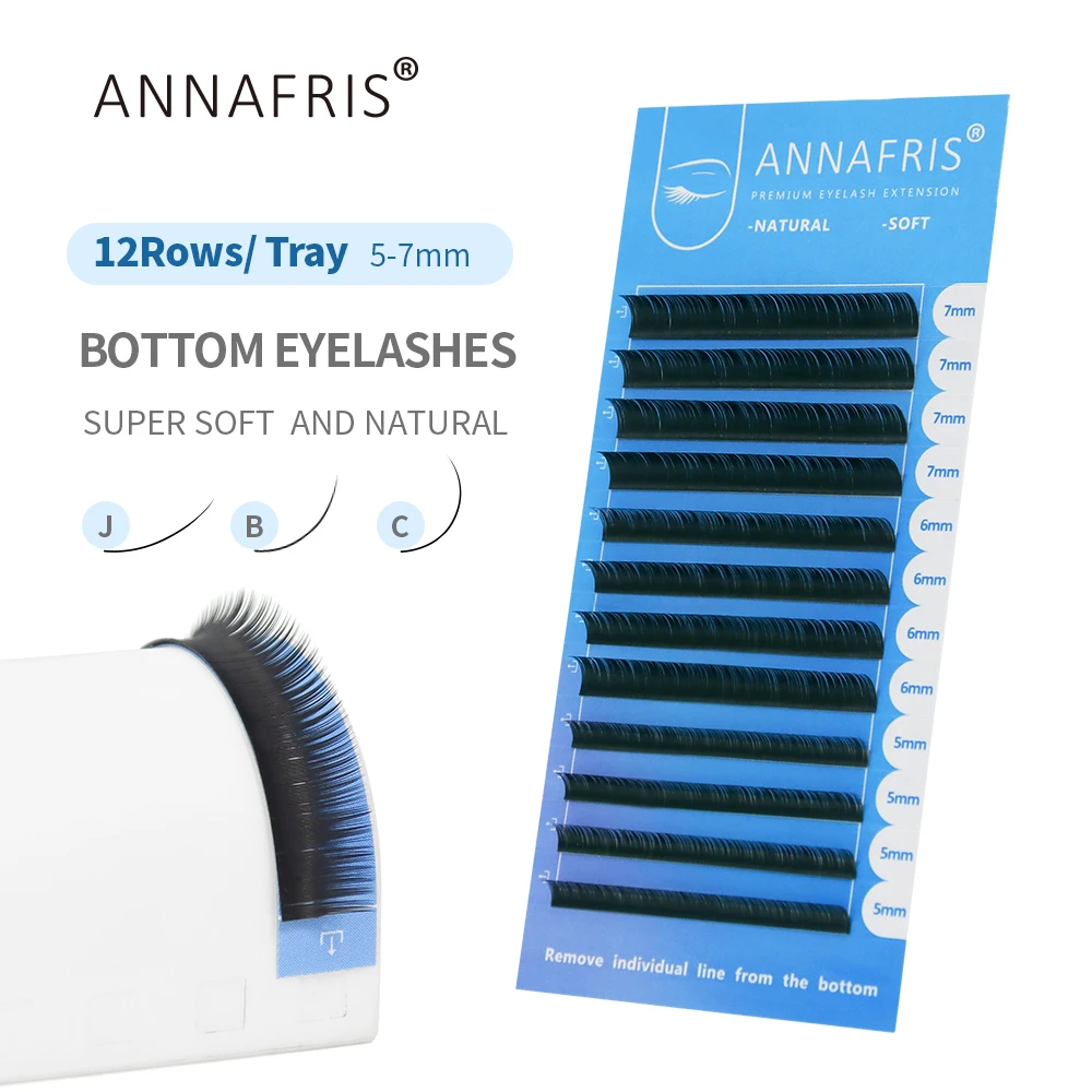 Eyelash Extension Human Hair - ANNAFRIS Dưới Làn Mi 5-7Mm Mix