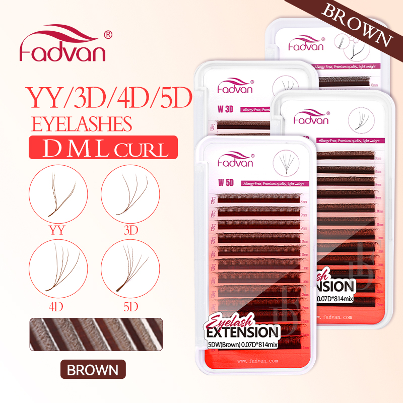 Faux Mink Lash - FADVAN Brown 4D/3D/5D lashes W Shape
