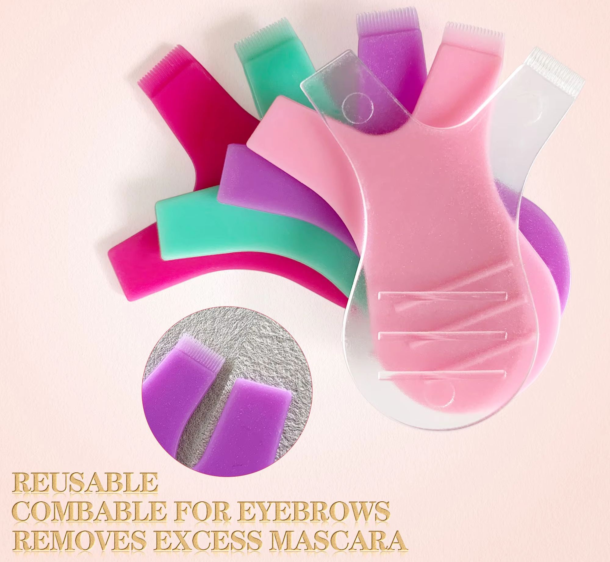 50pcs Makeup Eyelash Brushes R - đánh giá và giá Eyelash Extension Y Shape