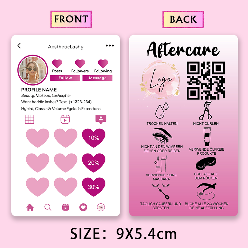 Custom Loyalty Cards with Logo - đánh giá và giá Eyelash Extension Logo Design