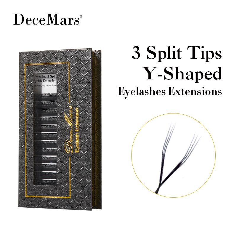 DeceMars 3 Split Tips Y-Shaped - đánh giá và giá Eyelash Extension Y Shape