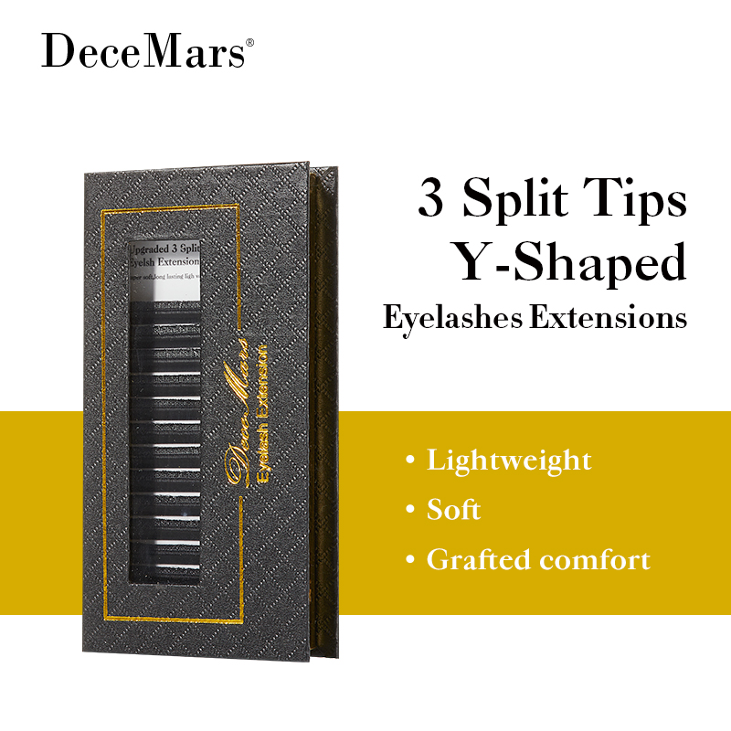 DeceMars 3 Split Tips Y-Shaped - đánh giá và giá Eyelash Extension Y Shape