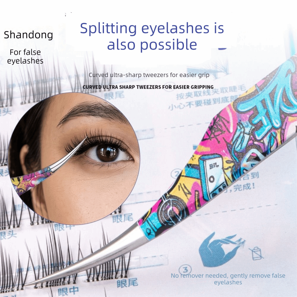 Metal Curved Stickers Tweezers - đánh giá và giá Lash Mapping Sticker
