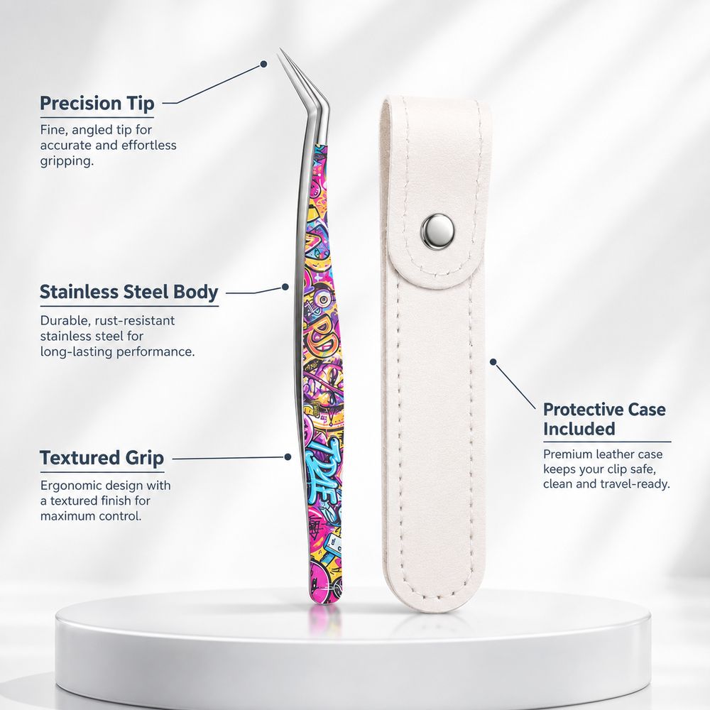 Metal Curved Stickers Tweezers - đánh giá và giá Lash Mapping Sticker