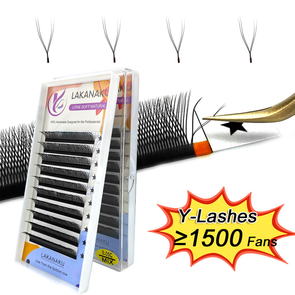 LAKANAKU Y Lashes Extensions C - đánh giá và giá Eyelash Extension Y Shape