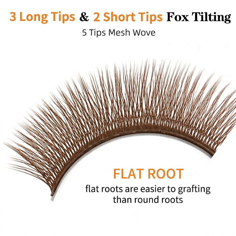 Winky Beauty Brown Fox Yy Lash - đánh giá và giá Eyelash Extension Y Shape