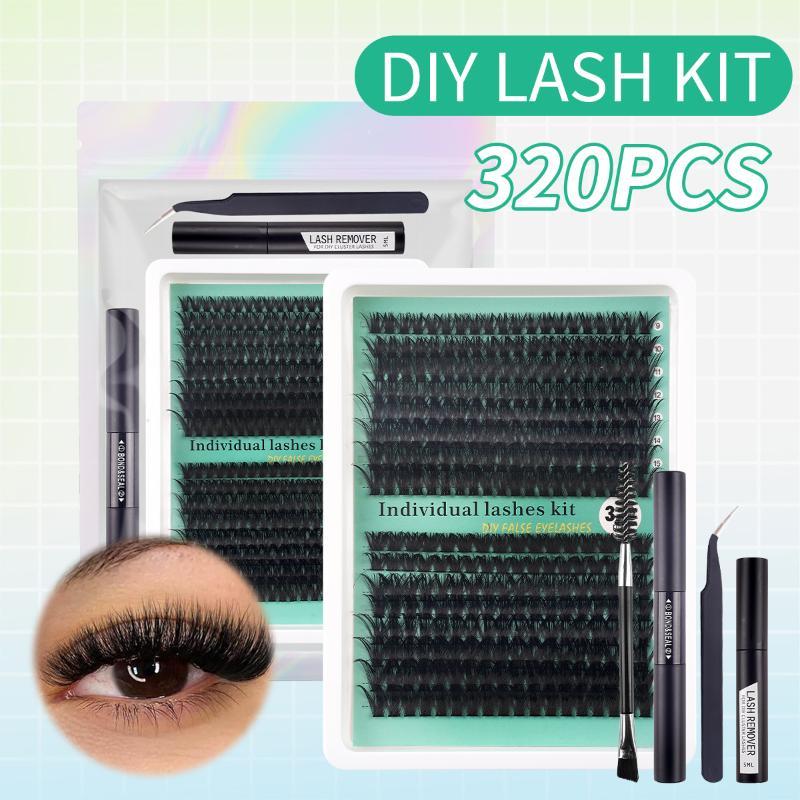 DIY 5D Fluffy Lash Clusters 32 - đánh giá và giá Eyelash Extension No 9