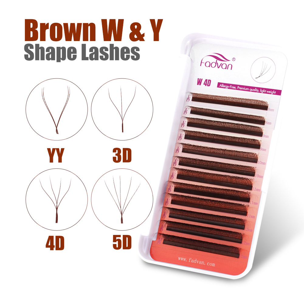 FADVAN Brown 4D/3D/5D lashes W - đánh giá và giá Faux Mink Lash