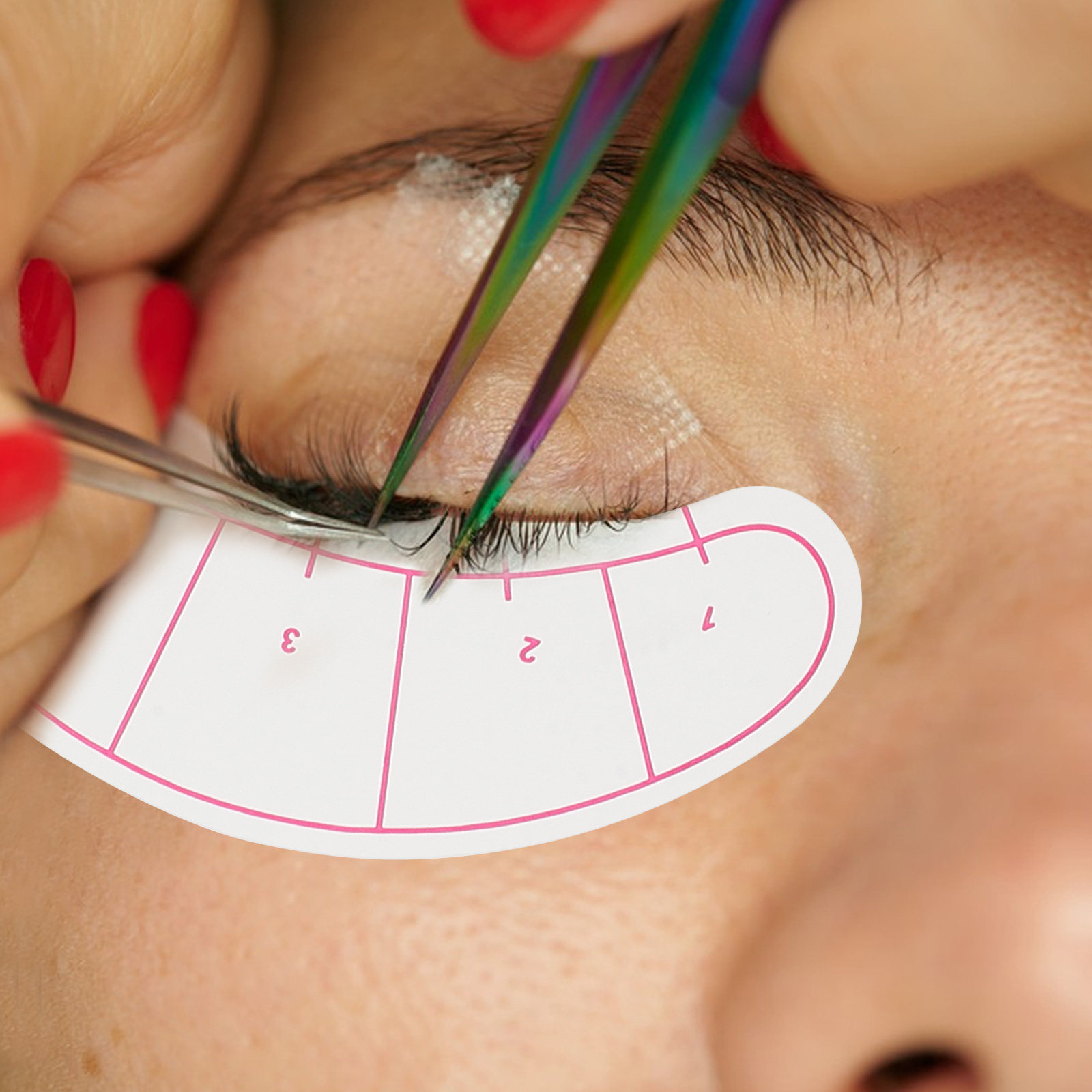 10Sheets Eyelash Pad Isolation - đánh giá và giá Lash Mapping Sticker