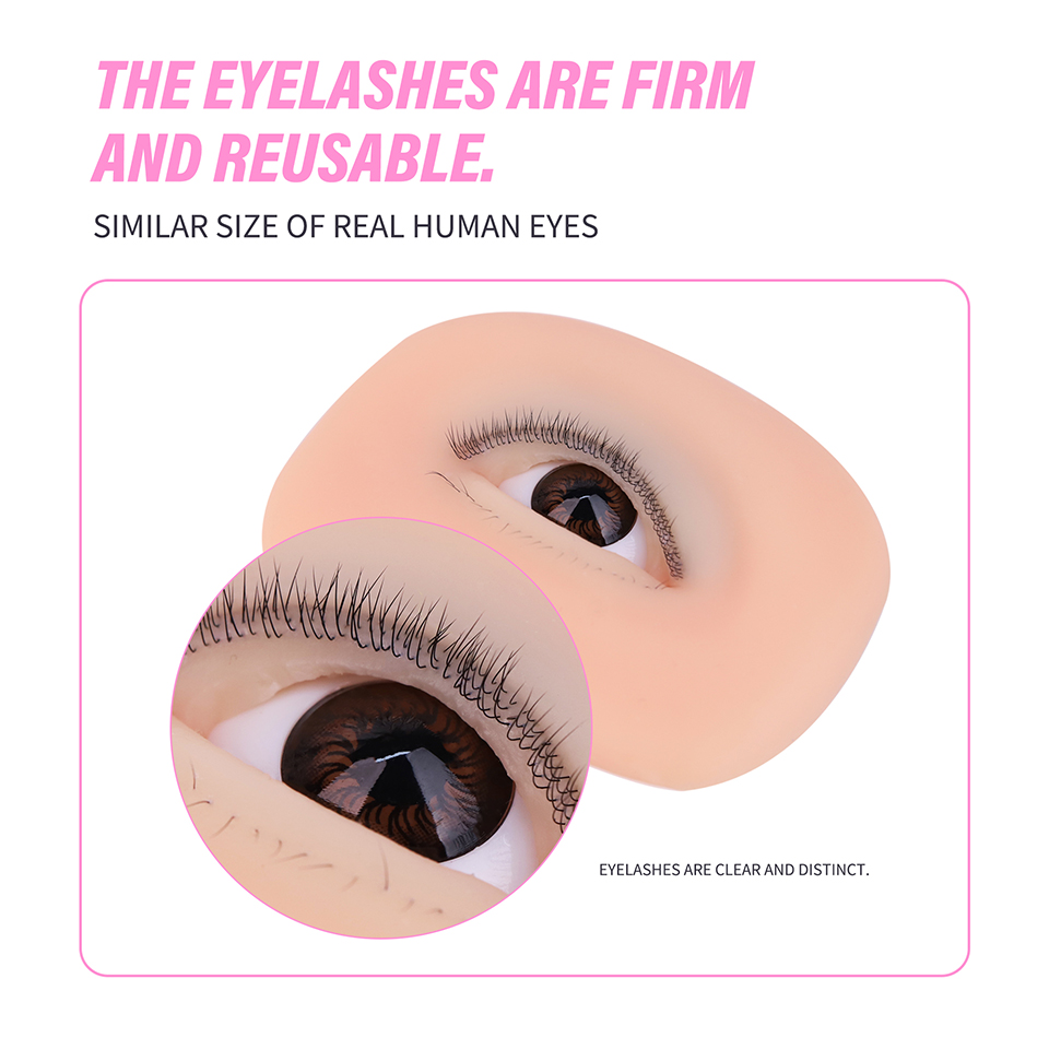 3 Layers Lashes Eyes Model Eye - đánh giá và giá Eyelash Extension Doll Eye