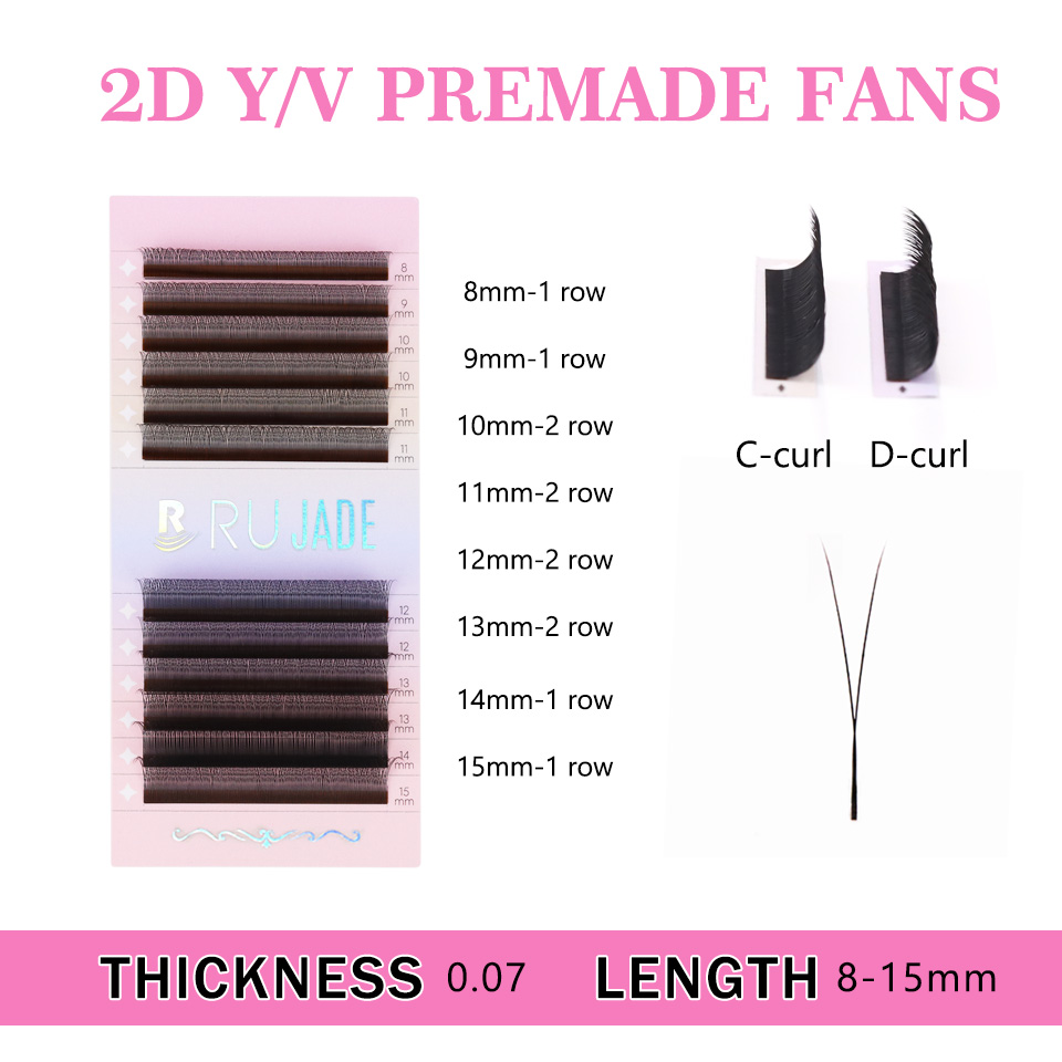 RUJADE 2D Y Shape Lashes Mesh  - đánh giá và giá Eyelash Extension Y Shape